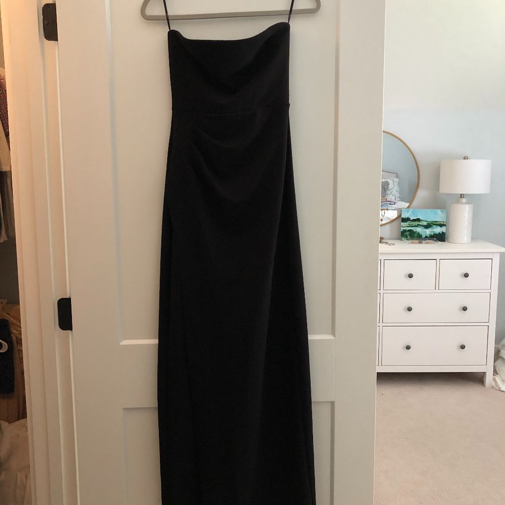 Lulus Black strapless formal dress Small